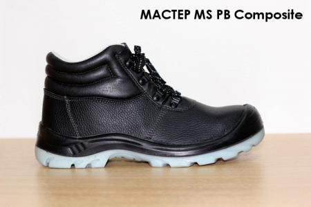 Ботинки рабочие с защитным композитным подноском, утепленные искусственным мехом на подошве из нескользящего спецполиуретана, класс защиты EU - PB, модель MACTEP MS PB Composite