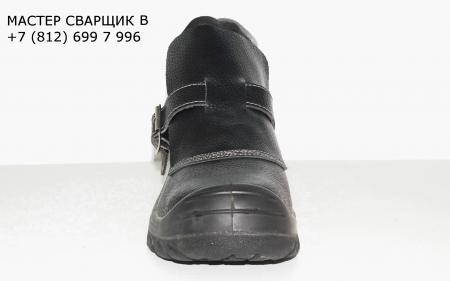 Ботинки рабочие MACTEP СВАРЩИК B с металлическим подноском, внешним клапаном из натуральной кожи для защиты от искр и окалины, класс защиты EU - P1